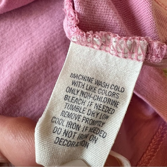 Vintage AMERICAN EAGLE Pink “On the Naughty List” S Baby Tee Y2K Short Sleeve - Picture 4 of 11